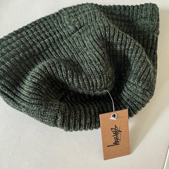 Brand New with tags STUSSY Green Marl Knit Bucket Hat - Picture 5 of 10